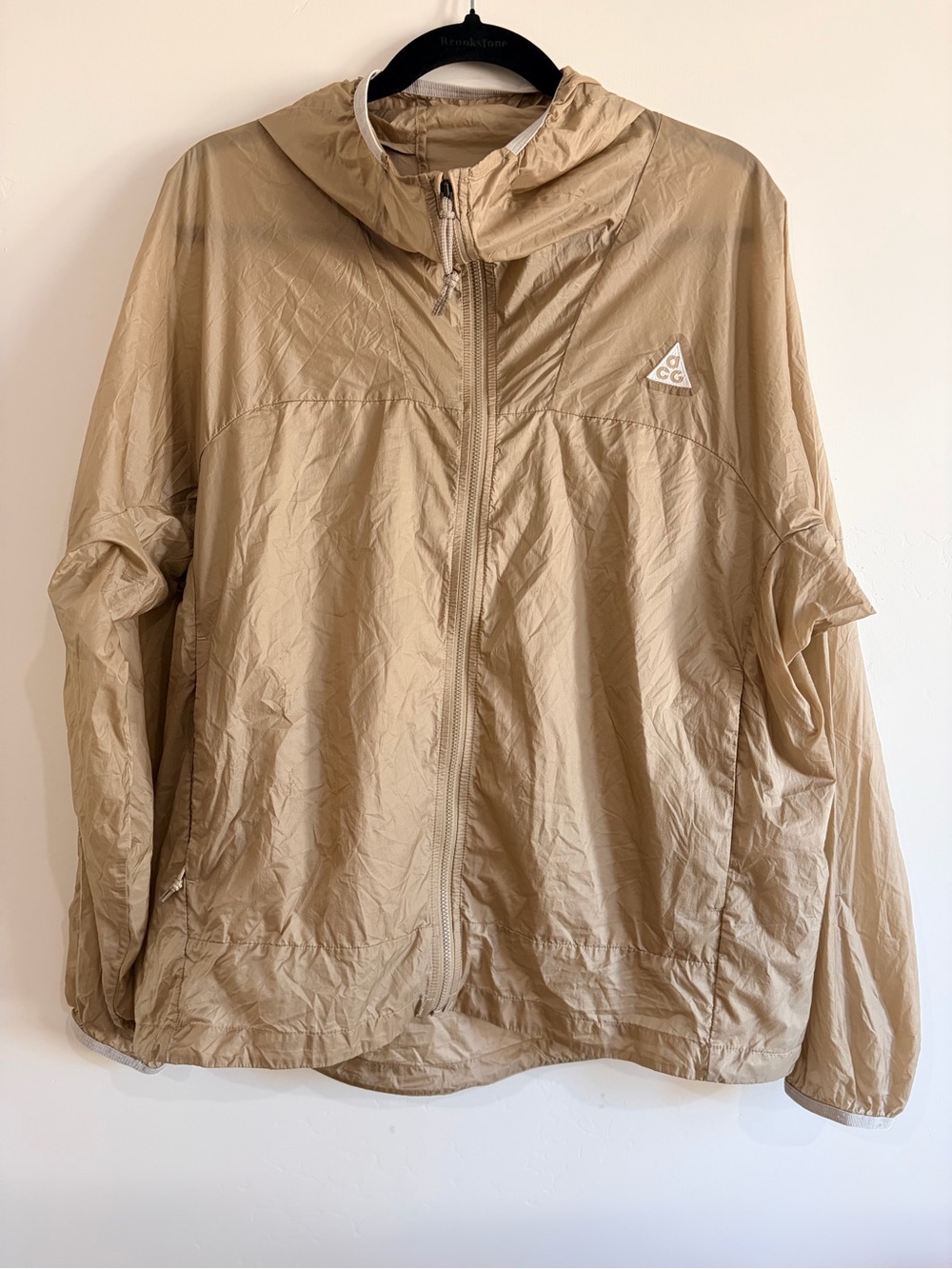 Nike ACG Cinder Cone Men’s Windproof Jacket Khaki Size M Outwear LN Windbreaker